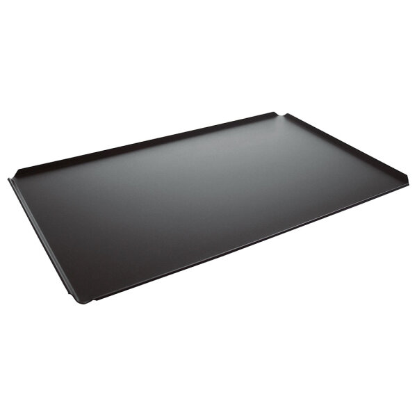 Teglia in alluminio non rivestita, GN 2/3 - 4 bordi 45°, doppio rivestimento termoplastico antiaderente