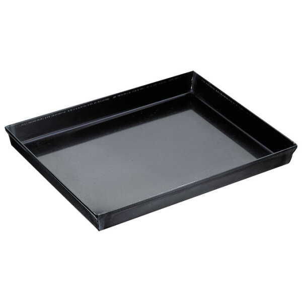 Tabuleiro retangular em metal azul, 600x400x30 mm