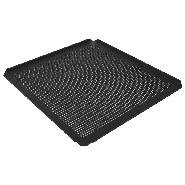 Bandeja de aluminio, GN 2/3 - 4 lados 45°, doble revestimiento termoplástico antiadherente, perforada