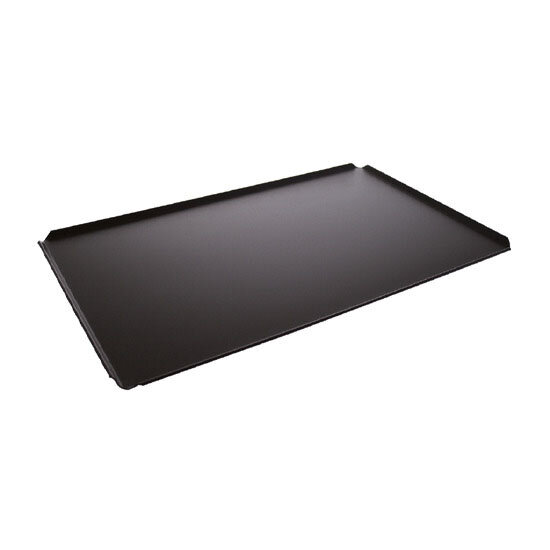 Backblech aus Aluminium, 435x340 mm - 4 Seiten 45°, doppelte thermoplastische Antihaftbeschichtung