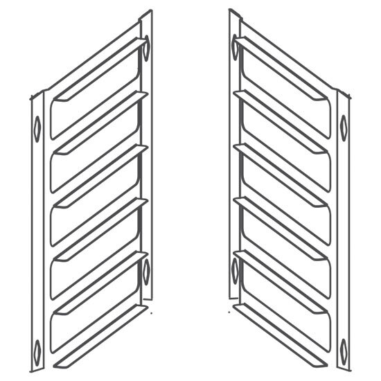 Kit de transformação de 6x GN 1/1 para 5x 600x400 mm