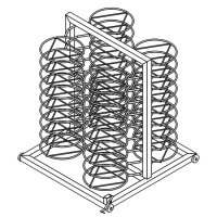 Tellerstapelstruktur für Wagen, 30x ø 310 mm