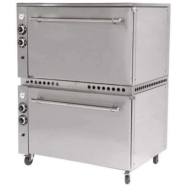 Maxi gas oven with electric grill, 2 chambers