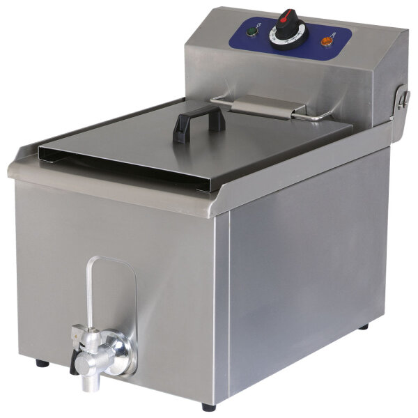 Freidora eléctrica de sobremesa con grifo de descarga, capacidad de aceite 10 litros