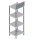 Advertising shelving made of Stainless steel with 4 shelves, 700x600x2000 mm