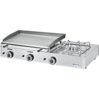 Plancha combinada de sobremesa a gas de 2 zonas con 1...