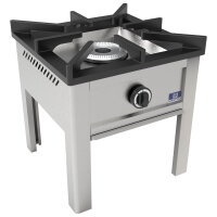 Gas-Hockerkocher mit 1 Brenner 12 kW