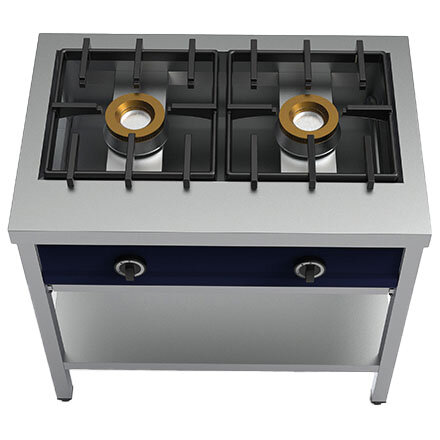 Cuiseur de crêpes 2 brûleurs de 8 kW chacun