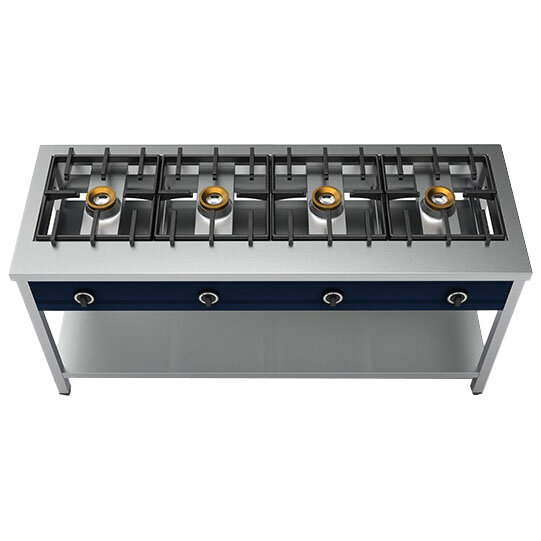 Pancake cooker 4 burners each 8 kW