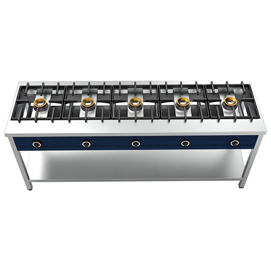 Cuiseur de crêpes 5 brûleurs de 8 kW chacun