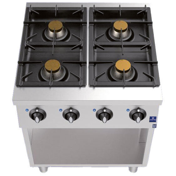 Fogão a gás com base aberta, 4 queimadores (26,0 kW)
