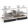 Griglia a carbone con griglia sollevabile 2x 685x630 mm e bruciatore 485x315x280 mm