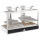 Gril à charbon avec grille relevable 2x 500x630 mm