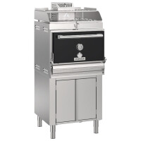 Charcoal oven on heated cabinet for approximately 75-95...
