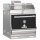 Charcoal oven for approximately 75-95 dishes with heating rack, tabletop version