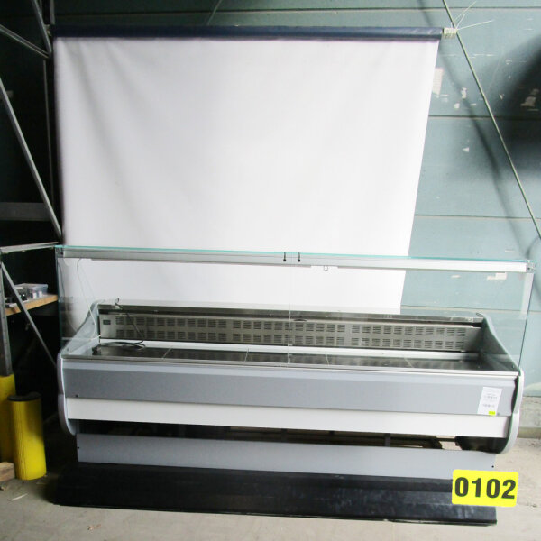 Vitrina refrigerada ventilada 2480 mm com vidro dianteiro vertical, +2°/+5°C - DANIFICADO