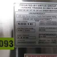 Elevador de pratos aquecido com rodas para 2x 50 pratos Ø240-320 mm - DANIFICADO