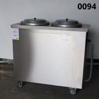 Elevador de pratos aquecido com rodas para 2x 50 pratos Ø240-320 mm - DANIFICADO