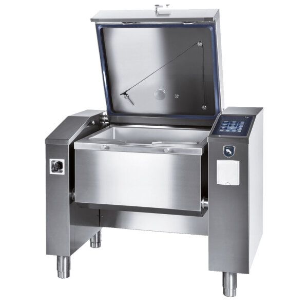 Brasiera multiuso elettrica da 75 litri (2x GN 1/1), sollevamento automatico - versione piana