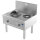 Plan de cuisson wok à gaz avec 1 brûleur 27,5 kW + 1 brûleur soupe 9,2 kW, 1 robinet pour leau