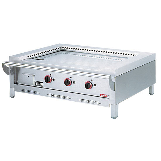 Teppanyaki a gás de bancada, 3 zonas