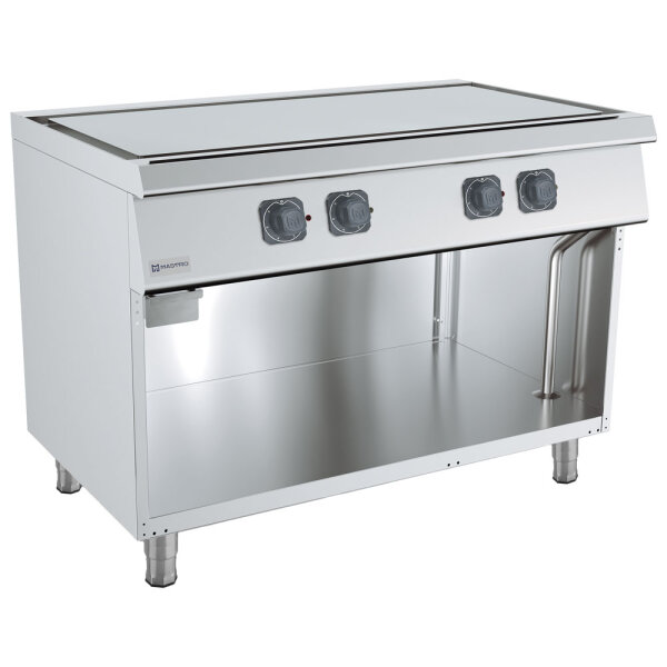 Teppanyaki elétrico com base aberta, 2 zonas