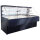 Refrigerated self-service counter with 2 shelves, ventilated, wall model, +2°/+ 4°C, w=2500 mm - black