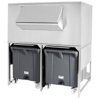 Ice cube bin with 2 trolleys for BAC0008, capacity 300 kg...