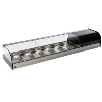 Tapaskühltheke mit gebogener Frontverglasung, 6x GN...