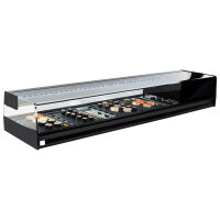Sushi cooler display with straight glass front, 6x GN 1/3...