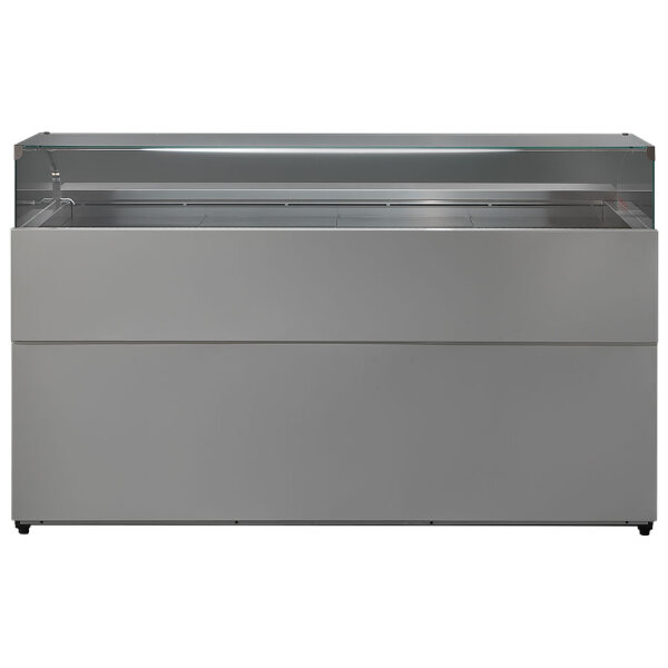 Banco caldo panetteria da 1802 mm con vetro retto, +65°C