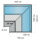 Refrigerated meat counter corner unit open with vertical glass front, ventilated, +2°/+5°C