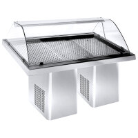 Fischkühltheke mit gebogener Scheibe und...