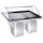 Vitrina refrigerada estática de peixe com vidro curvo e fecho posterior, 2320 mm