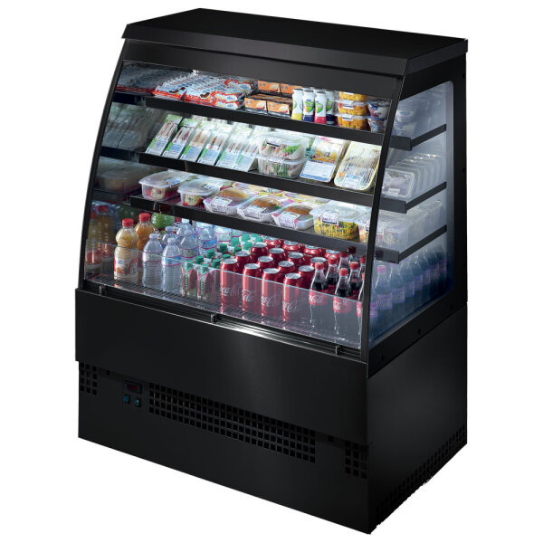 Vitrina refrigerada ventilada com 3 prateleiras e vidro dianteiro vertical, +3°/+5°C, c=2350 mm - RAL