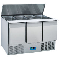 Saladette mit 3 Türen GN 1/1 und Deckel, 12x GN 1/3...