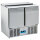 saladette avec 2 portes GN 1/1 et couvercle, 6x GN 1/3 + 2x GN 1/4 h=150 mm, +2°/+10°C