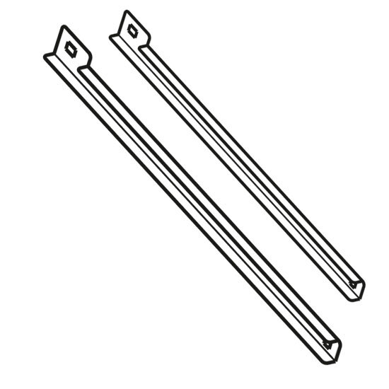 paire de glissières GN 1/1 en inox pour saladettes et tables à pizza