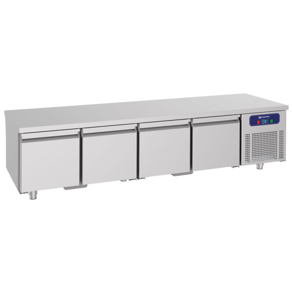 base refrigerata con 4 cassetti 1/1 per apparecchiature di cottura, l=2200 mm
