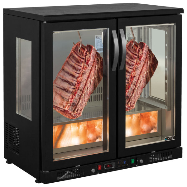 Vitrina de maturação com 2 portas e controlo de humidade, modelo de parede, 198 litros