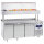 Mesa fría de preparación con 3 puertas GN y expositor de ingredientes 10x GN 1/3