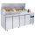 Refrigerated preparation counter 4 doors GN 1/1, 12x GN 1/3 h=150 mm, -2°/+8°C