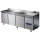 Tavolo refrigerato 3 porte GN 1/1 con alzatina e cassetto refrigerato su vano motore, -2°/+8°C