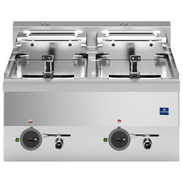 Friggitrice elettrica da banco, 10+10 litri - 18 kW