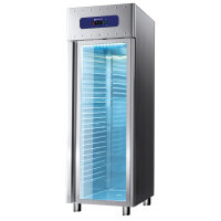 Congelatore da 700 litri in inox con porta in vetro, GN...