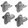 Kit ganci griglia armadio 4 pezzi DOMSYSTEM