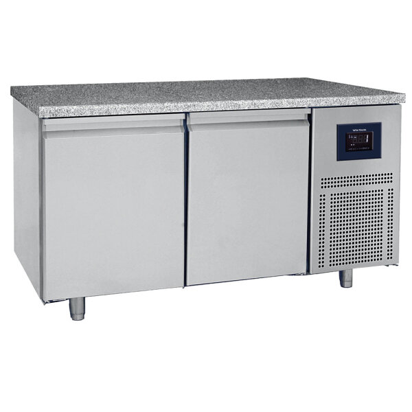Bäckereikühltisch 2-türig 600x400 mm, Granitarbeitsplatte, -2°/+8°C - WiFi