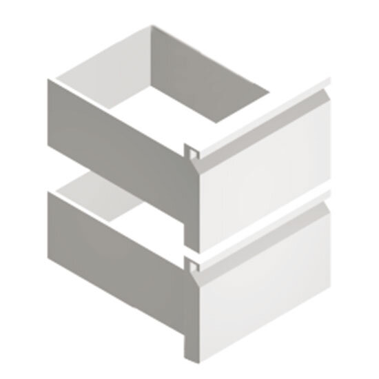 Kit de tiroirs GN 2x 1/2 pour tables réfrigérées avec profondeur 700 mm
