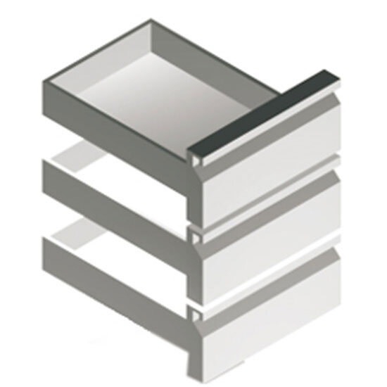 Drawers kit GN 3x 1/3 for refrigerated counters with depth 700 mm