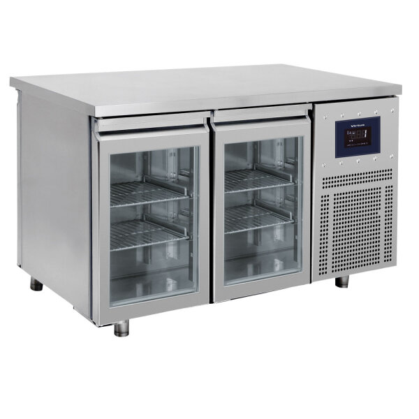 Bancada refrigerada passante com 2+2 portas em vidro GN 1/1, -2°/+8°C - WiFi